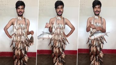 Bizarre Dress: इन्फ्लुएंसर ने दर्जनो मछलियों  से बनी ड्रेस पहनी, वायरल वीडियो देख लोगों ने कहा 'लेटेस्ट फैशन'