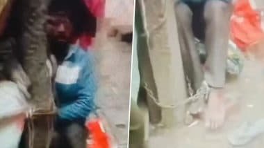 VIDEO: ससुराल वालों से पंगा लेना युवक को पड़ा महंगा, पत्नी के घरवालों ने खंभे से बांधकर पिटा; यूपी के गाजियाबाद की घटना