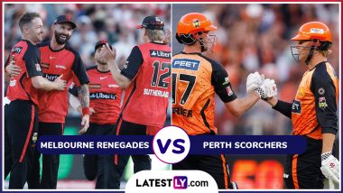 Melbourne Renegades vs Perth Scorchers BBL 2024-25 Live Streaming: आज मेलबर्न रेनेगेड्स और पर्थ स्कॉर्चर्स के बीच होगी कड़ी टक्कर, यहां जानें भारत में कब, कहां और कैसे उठाए लाइव मुकाबले का लुफ्त