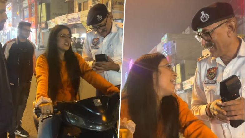 Viral Video: ट्रैफिक नियम तोड़ने पर पकड़े जाने के बाद लड़की ने की शिनचैन की नकल, पुलिस के साथ बातचीत वायरल