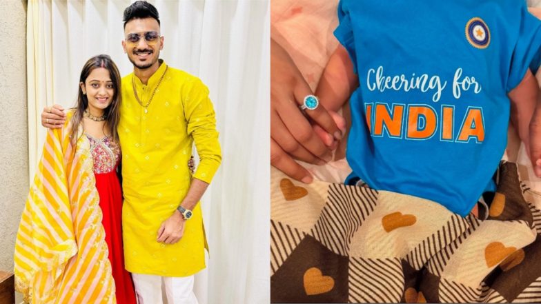 Axar Patel's Wife Meha Blessed With Baby Boy: अक्षर पटेल के घर खिली किलकारी! पत्नी मेहा ने दिए बेटे का जन्म, 'हक्ष' रखा नाम; टीम इंडिया जर्सी के साथ शेयर की प्यारी तस्वीर