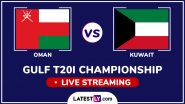 Oman vs Kuwait Gulf T20I Championship 2024 Live Streaming: गल्फ टी20आई चैंपियनशिप में ओमान और कुवैत के बीच खेला जाएगा रोमांचक मुकाबला, यहां जानें कब, कहां कैसे देखें लाइव प्रसारण