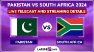 PAK vs SA T20Is, ODIs & Test Series 2024-25 Live Streaming: क्रिकेट के तीनों फॉर्मेट में दक्षिण अफ्रीका से भिड़ेगी पाकिस्तान टीम, यहां जानें कब, कहां और कैसे देखें सीरीज का लाइव प्रसारण