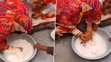 Viral Video: अंगूठी ढूंढने की रस्म के दौरान WWE, दूध से भरी थाली में लोटपोट हुए दूल्हा और दुल्हन; अनोखी शादी का वीडियो वायरल