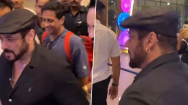 Salman Khan Departs for His Concert Tour: सलमान खान अपने कॉन्सर्ट टूर के लिए हुए रवाना, जिशान सिद्दीकी भी साथ में आए नजर (Watch Video)