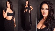 Sunny Leone ने ब्लैक साड़ी में दिए किलर पोज, एक्ट्रेस की हॉटनेस ने बढ़ाया तापमान (Watch Video)