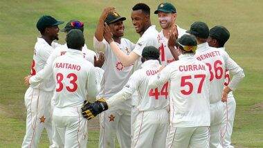 Zimbabwe vs Afghanistan, 1st Test Match Day 2 Stumps Scorecard: दूसरे दिन का खेल खत्म, अफगानिस्तान ने दो विकेट खोकर बनाए 95 रन, रहमत शाह ने खेली शानदार पारी; यहां देखें दूसरे दिन का स्कोरकार्ड