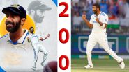 Bumrah 200 Wickets in Test Cricket: टेस्ट क्रिकेट में जसप्रीत बुमराह के 200 विकेट पूरे, यहां देखें सबसे अधिक विकेट लेने वाले टॉप गेंदबाजों की लिस्ट