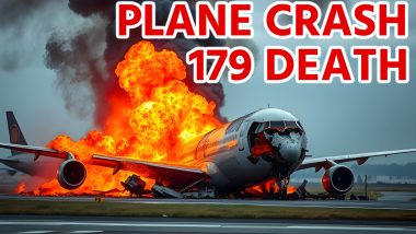 South Korea Plane Crash Death Toll: दक्षिण कोरिया विमान हादसे में 179 लोगों की मौत! केवल 2 लोग बचे जिंदा, प्लेन क्रैश का वीडियो वायरल