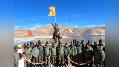 VIDEO: भारत-चीन सीमा के पास 14300 फीट की ऊंचाई पर छत्रपति शिवाजी की प्रतिमा स्थापित, पैंगोंग झील के किनारे सेना ने किया अनावरण