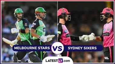 Melbourne Stars vs Sydney Sixers BBL 2025 Live Streaming: आज मेलबर्न स्टार्स और सिडनी सिक्सर्स के बीच होगी काटें की टक्कर, यहां जानें भारत में कब, कहां और कैसे उठाए लाइव मुकाबले का लुफ्त