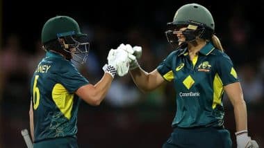 AUS W vs ENG W 1st T20I 2025 Highlights: ऑस्ट्रेलिया महिला टीम ने इंग्लैंड को 57 रनों से हराया, यहां देखें मैच का हाइलाइट्स वीडियो