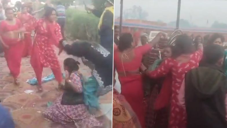 VIDEO: नेग को लेकर गेस्ट हाउस में दो किन्नर गुटों के बीच हुई जमकर मारपीट, शादी के दौरान हुआ विवाद, फतेहपुर के थरियांव का वीडियो आया सामने