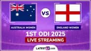 AUS-W vs ENG-W 1st ODI 2025 Live Streaming: पहले वनडे में ऑस्ट्रेलिया महिला से भिड़ेगी इंग्लैंड महिला टीम, यहां जानें कब, कहां कैसे देखें लाइव प्रसारण