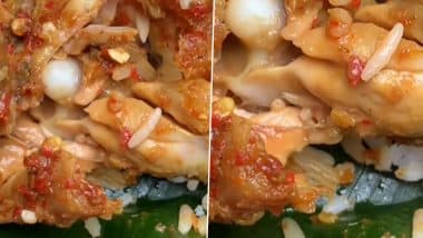 Woman Finds Worms In Chicken: चिकन खा रही महिला के खाने से निकले बड़े-बड़े कीड़े, वीडियो देखने के बाद छोड़ देंगे नॉनवेज