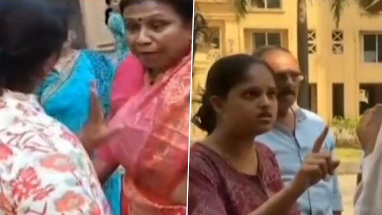 सोसाइटी की महिला चेयरमैन की दादागिरी, मुंबई से सटे पनवेल में मराठी परिवार को रूम खाली कराने का मामला, MNS ने मौके पर पहुंचकर महिला से मंगवाई माफ़ी; VIDEO