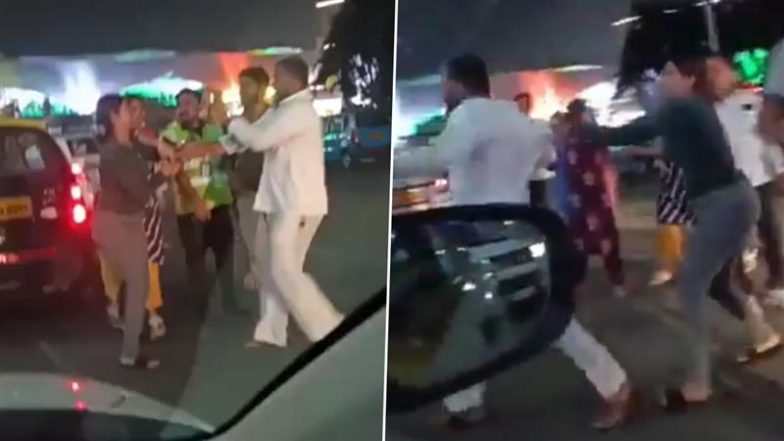 VIDEO: 'दौड़ दौड़ के मार रही है...', फ्लाइट छूटने पर महिला ने कैब ड्राइवर पर बरसाए लात-घूसे, मुंबई एयरपोर्ट का वीडियो वायरल