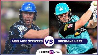 Adelaide Strikers vs Brisbane Heat BBL 2025 Live Streaming: आज एडिलेड स्ट्राइकर्स और ब्रिसबेन हीट के बीच होगी काटें की टक्कर, यहां जानें भारत में कब, कहां और कैसे उठाए लाइव मुकाबले का लुफ्त