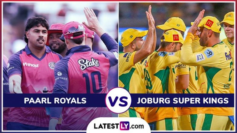 Paarl Royals vs Joburg Super Kings SA20 2025 Live Streaming: आज पार्ल रॉयल्स और जॉबर्ग सुपर किंग्स के बीच होगी कड़ी टक्कर, यहां जानें भारत में कब, कहां और कैसे उठाए लाइव मुकाबले का लुफ्त