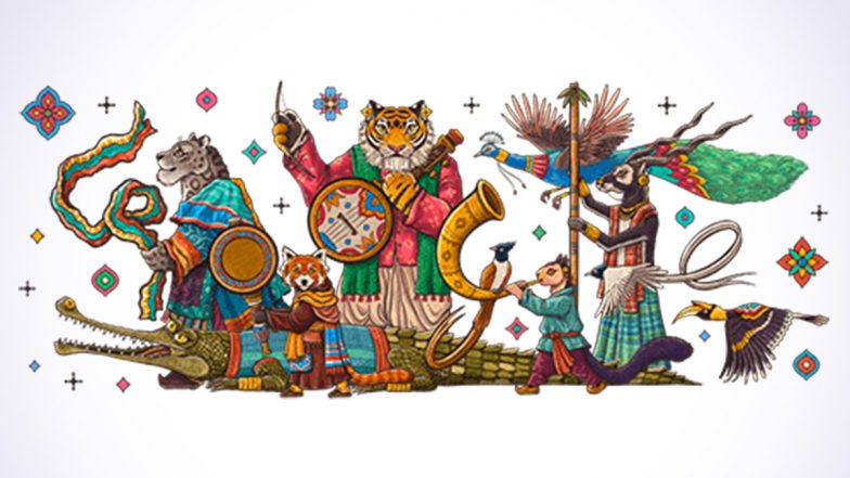 Google Doodle: 'वन्यजीव एवं संस्कृति का मिलन'; गूगल ने डूडल के जरिए 76वां गणतंत्र दिवस मनाया