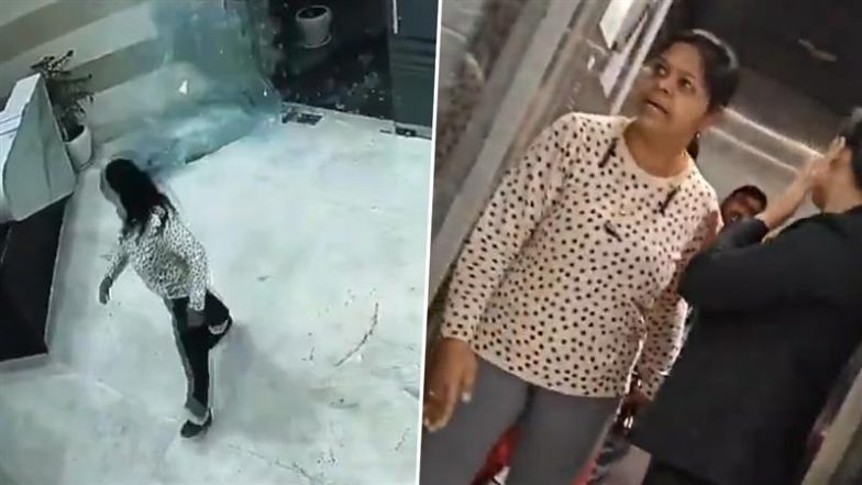 Greater Noida: ड्यूटी पर गार्ड को सोते हुए देखकर गुस्साई महिला ने सोसायटी के एंट्रेंस गेट पर लगा कांच का दरवाजा तोड़ा- देखें वायरल वीडियो