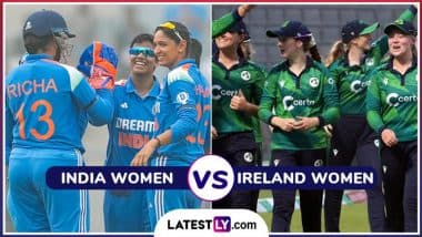 India Women Beat Ireland Women, 2nd ODI Match Full Highlights: दूसरे वनडे में टीम इंडिया ने आयरलैंड को 116 रनों से रौंदा, दीप्ति शर्मा ने की घातक गेंदबाजी, सीरीज में 2-0 की बनाई अजेय बढ़त; यहां देखें IND W बनाम IRE W मैच का पूरा हाइलाइट्स