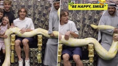 Luka Modrić vs Giant Python Viral Video: रियल मैड्रिड स्टार ने अपने बच्चों के साथ विशाल सांप के साथ बनाया रील, डरने का वीडियो वायरल