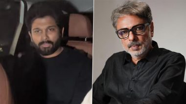 Allu Arjun spotted at Sanjay Leela Bhansali’s office : संजय लीला भंसाली के ऑफिस पहुंचे अल्लू अर्जुन, फैंस ने लगाई नई फिल्म की अटकलें (Watch Video)