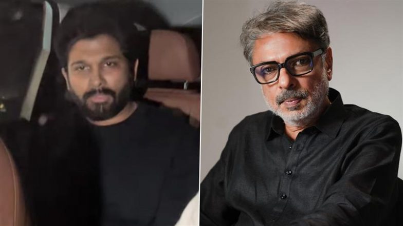Allu Arjun spotted at Sanjay Leela Bhansali&rsquo;s office : संजय लीला भंसाली के ऑफिस पहुंचे अल्लू अर्जुन, फैंस ने लगाई नई फिल्म की अटकलें (Watch Video)