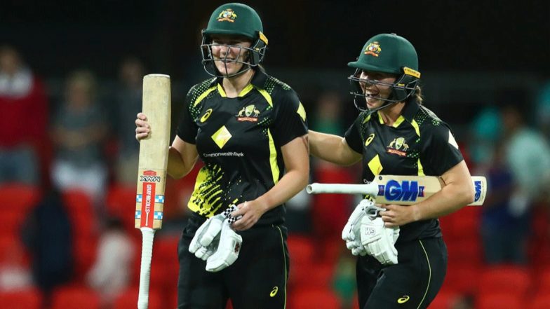AUS W vs ENG W, 2nd T20I Match Scorecard: दूसरे टी20 मुकाबले में ऑस्ट्रेलिया ने इंग्लैंड को दिया 186 रनों का लक्ष्य, ताहलिया मैकग्राथ और ग्रेस हैरिस ने खेली तूफानी पारी; यहां देखें पहली पारी का स्कोरकार्ड