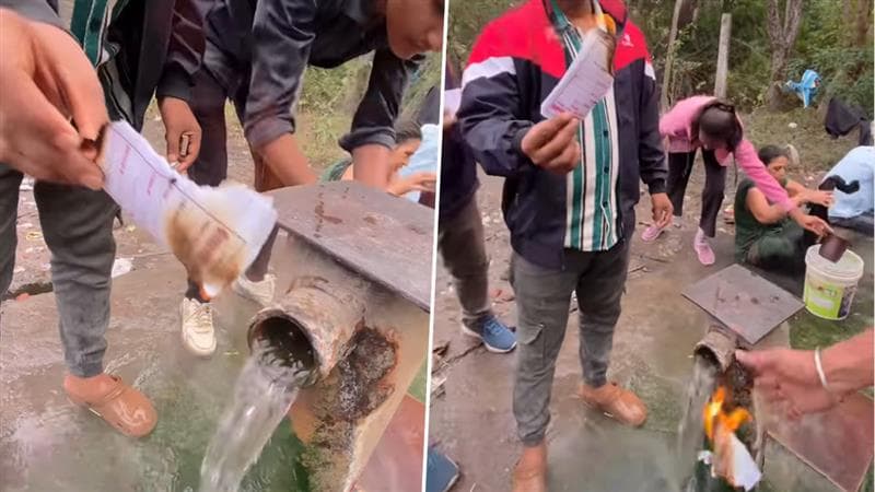 Viral Video: पानी के साथ आग उगलने लगा बंद पड़ा हैंडपंप, नजारा देख खिसकी लोगों के पैरों तले जमीन