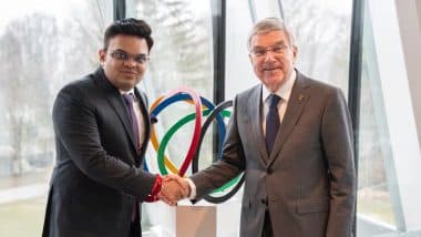 Jay Shah Meets IOC President Thomas Bach: आईसीसी चेयरमैन जय शाह ने आईओसी प्रमुख थॉमस बाक से की मुलाकात, क्रिकेट को ओलंपिक खेल में शामिल करने का प्रयास जारी