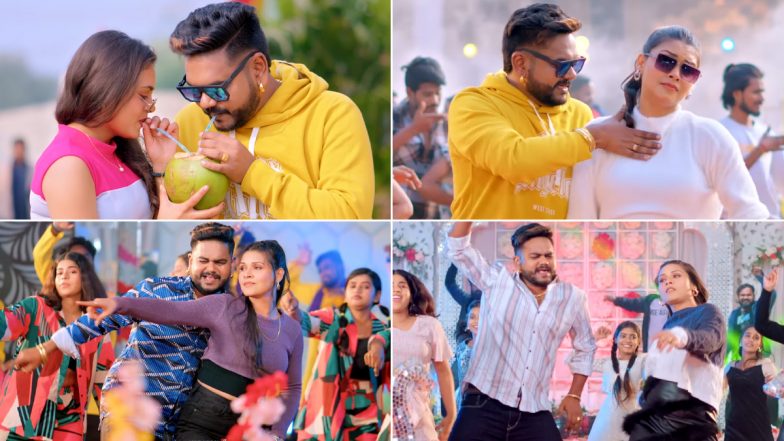 Bhojpuri Song Line Laga Dehab Maal Ke: 'लाइन लगा देहब माल के' गाने में विजय चौहान और निशा पांडे की दिखी सिजलिंग कैमेस्ट्री,गाना जीत रहा दर्शकों का दिल (Watch Video)