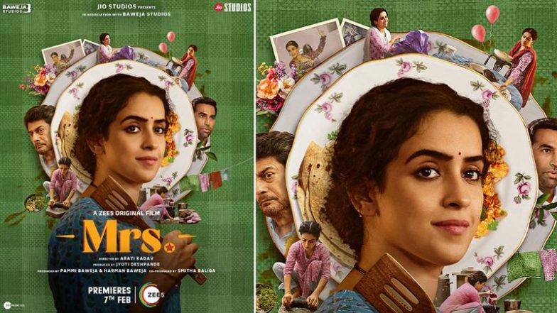 Mrs Poster: सान्या मल्होत्रा स्टारर 'मिसेज' का पोस्टर आया सामने, 7 फरवरी को ZEE5 पर रिलीज होगी फिल्म (View Poster)