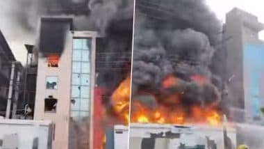 Noida Fire Video: नोएडा में प्लास्टिक बैग बनाने वाली कंपनी में लगी  भीषण आग, दमकल की 20 गाड़ियां मौके पर