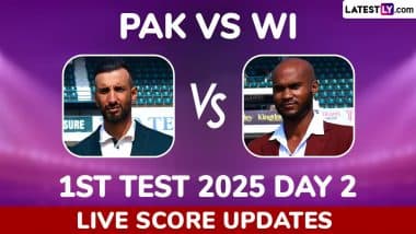 PAK vs WI 1st Test 2025 Day 2 Live Scorecard: पाकिस्तान बनाम वेस्टइंडीज पहले टेस्ट के दूसरे दिन हो रहा हैं रोमांचक मुकाबला, यहां देखें मैच का लाइव स्कोरकार्ड