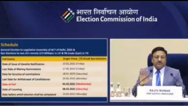 Byelections 2025: यूपी की मिल्कीपुर और तमिलनाडु की इरोड विधानसभा सीटों पर 5 फरवरी को मतदान, 8 को आएंगे नतीजे; VIDEO