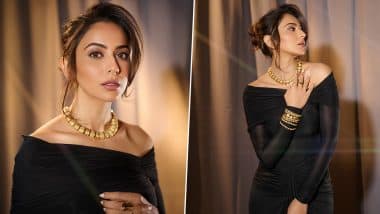 Rakul Preet Singh ने ब्लैक आउटफिट में ढाया कहर, कातिलाना अदाओं से फैंस के दिलों पर किया कब्जा (View Pics)