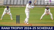 Ranji Trophy 2024-25 Schedule: जानिए भारतीय डोमेस्टिक फर्स्ट-क्लास टूर्नामेंट रणजी ट्रॉफी के दूसरे चरण के मैचों का टाइम टेबल के साथ पूरा शेड्यूल