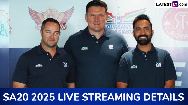 SA20 2025 Live Streaming:&nbsp;साउथ अफ्रीका टी20 लीग में कई दिग्गज लगाएंगे तड़का,&nbsp;यहां जानें किस चैनल और OTT प्लेटफार्म पर देखें क्रिकेट टूर्नामेंट का&nbsp;लाइव प्रसारण