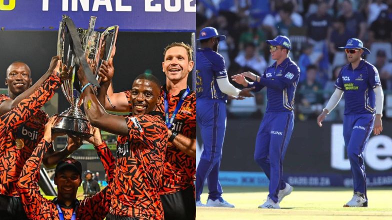 MI Cape Town vs Sunrisers Eastern Cape, SA20, 2025 Final Match Winner Prediction: खिताबी मुकाबले में एमआई केप टाउन को हराकर लगातार तीसरी बार ट्रॉफी अपने नाम करना चाहेगी सनराइजर्स ईस्टर्न केप, मैच से पहले जानें कौनसी टीम मार सकती हैं बाजी