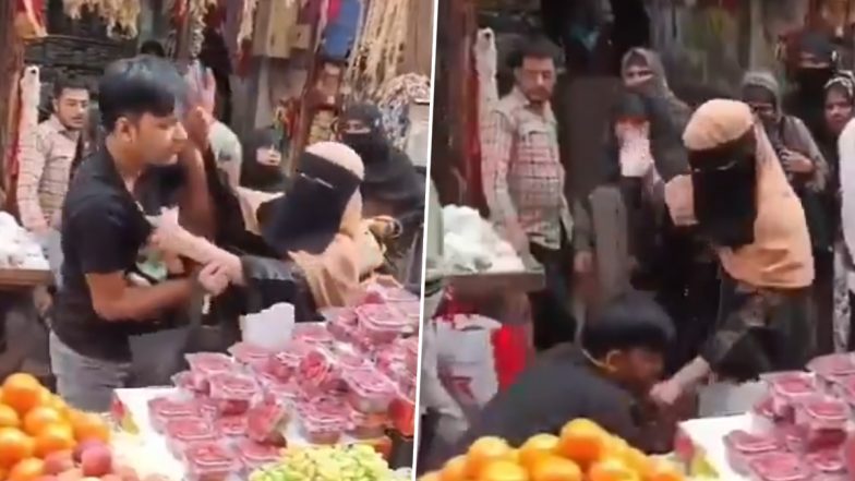 Woman Slaps Man: कानपुर के बेकनगंज बाजार में महिला ने गलत तरीके से छूने पर शख्स को 48 सेकंड में 14 बार मारे थप्पड़, वीडियो वायरल