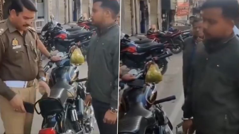 Viral Video: बुलेट के पीछे की नंबर प्लेट पर लिखवा दिया खुद का नाम, पुलिस ने लगाया 32 हजार रूपए का जुर्माना, इटावा का वीडियो वायरल