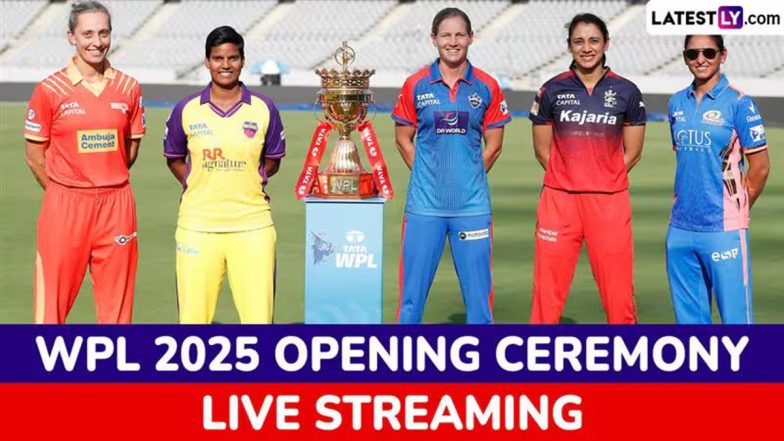 WPL 2025 Opening Ceremony Live Streaming: महिला प्रीमियर लीग के तीसरे सीज़न के ओपनिंग सेरेमनी में ये स्टार्स लगाएंगे तड़का, यहां जानें  कब, कहां और कैसे देखें लाइव परफॉरमेंस 