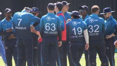 NAM vs USA, ICC Cricket WC League 2 2023-27 Live Scorecard: अमेरिका ने नामीबिया को 269 रनों का सम्मानजनक लक्ष्य, यहां देखें मैच के पहली पारी का स्कोरकार्ड