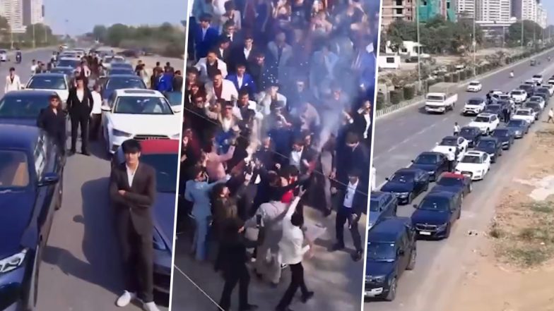 Viral Video: सूरत के फाउंटेन हेड स्कूल के स्टूडेंट्स अपनी फेयरवेल पार्टी में 30 लग्जरी कारों में पहुंचे, हुई कार्रवाई