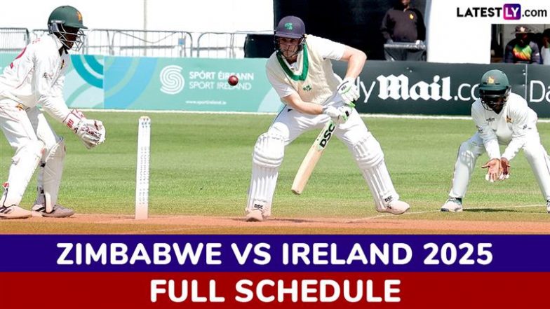 ZIM vs IRE 2025 Full Schedule: इस दिन से होगा आयरलैंड बनाम ज़िम्बाब्वे मल्टी फॉर्मेट सीरीज का आगाज, यहां जानें स्क्वाड, स्ट्रीमिंग समेत पूरा शेड्यूल