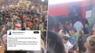 Delhi Railway Station Stampede: दिल्ली रेलवे स्टेशन पर भगदड़ रात 10 बजे हुई, रेल मंत्री ने 11.36 पर ट्वीट कर कहा ,'सिचुएशन अंडर कंट्रोल; मुंबई कांग्रेस ने वीडियो शेयर करते हुए साधा निशाना (Watch Video)