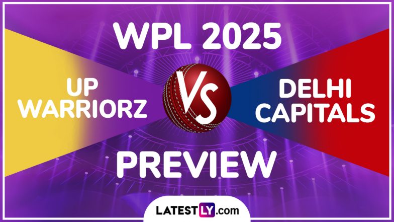 UP W vs DC W WPL 2025 Live Streaming: आज महिला प्रीमियर लीग में यूपी वारियर्स और दिल्ली कैपिटल्स के बीच मुकाबला, जानें कब-कहां और कैसे देखें लाइव प्रसारण