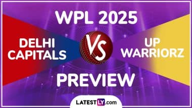 DC W vs UPW W, WPL 2025 Preview: महिला प्रीमियर लीग में दिल्ली कैपिटल्स बनाम यूपी वारियर्स खेला जाएगा कड़क मुकाबला, मैच से पहले जानें हेड टू हेड रिकॉर्ड्स, मिनी बैटल और स्ट्रीमिंग समेत सारे डिटेल्स